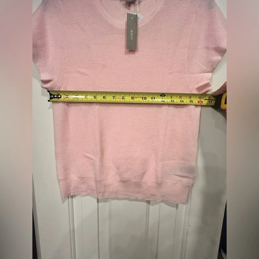 J.Crew NWT Ribbed featherweight cashmere T-shirt in Pink